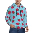 thumbnail image 2 of Lsque Strawberries Pattern Casual Men's Hoodie,Hooded Sweatshirt with Kangaroo Pocket,Pullover Hoodie-XX-Large, 2 of 7