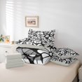 thumbnail image 6 of jejeloiu Minimal Floral 7-Piece Twin Bedding For Girls,Graphic Print Bedding Comforter Set,Black White,Light Gray Reversible, 6 of 7