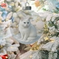 thumbnail image 4 of Weekly Deal karymi Cute Cats 2D Flat Christmas Pendant Feline Theme Tree Ornament Whimsical Animal Holiday Decor Christmas Party Supplies Weekly flyer Summer Savings, 4 of 5