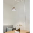 thumbnail image 4 of Kiven Pendant Light Equipped with Dimmable Lighting Wire（177.16 inches）, E26 1-Light Nordic Bar Bedroom Bedside Lamp Creative Personality Glass Pendant Lamp,TB2160-GD-B(Bulb Not Included), 4 of 6