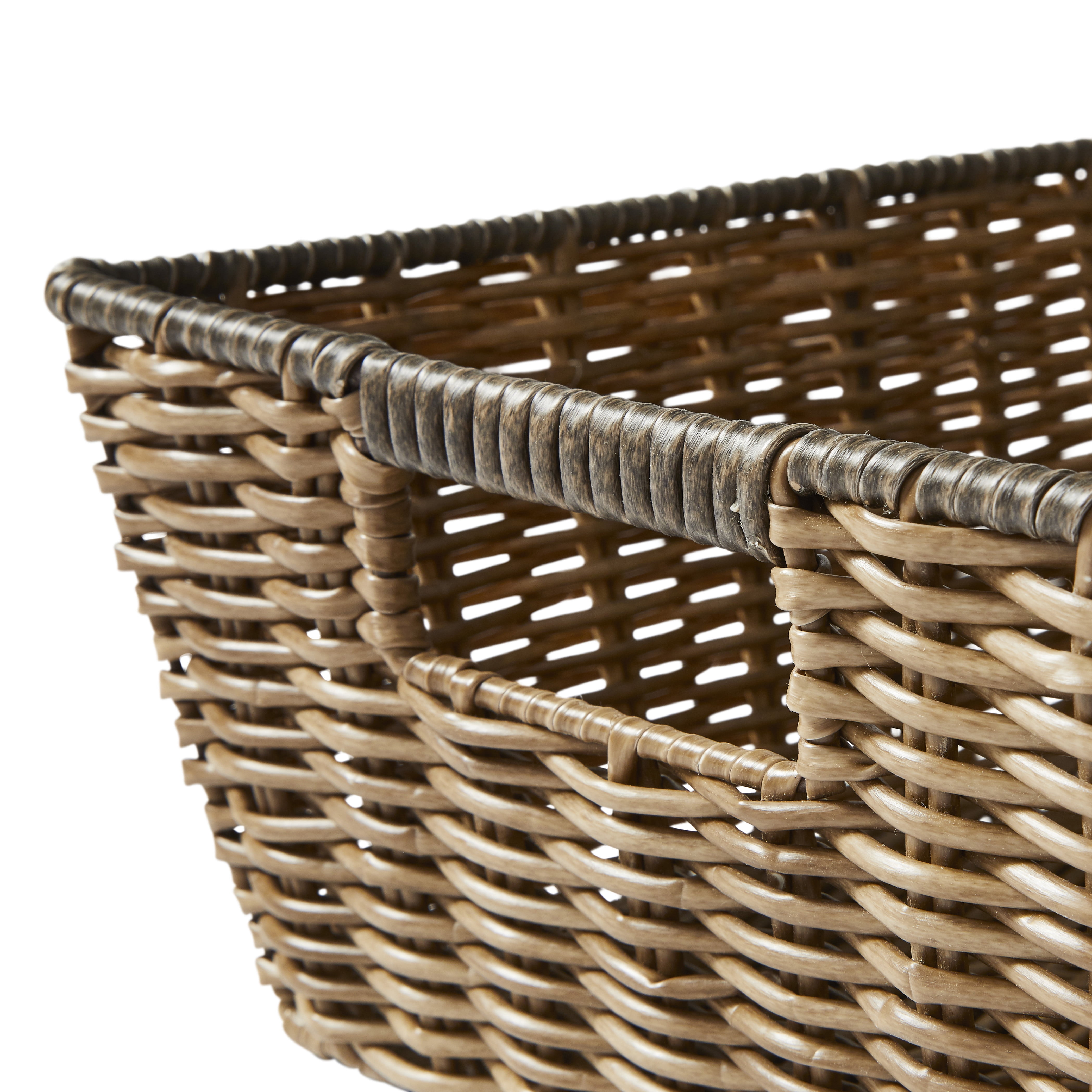 Tablecraft HM1175A Ridal Collection Handwoven Polycord Basket Round, Assorted Pack Includes: 1 Each BL, GN, R, Y, x