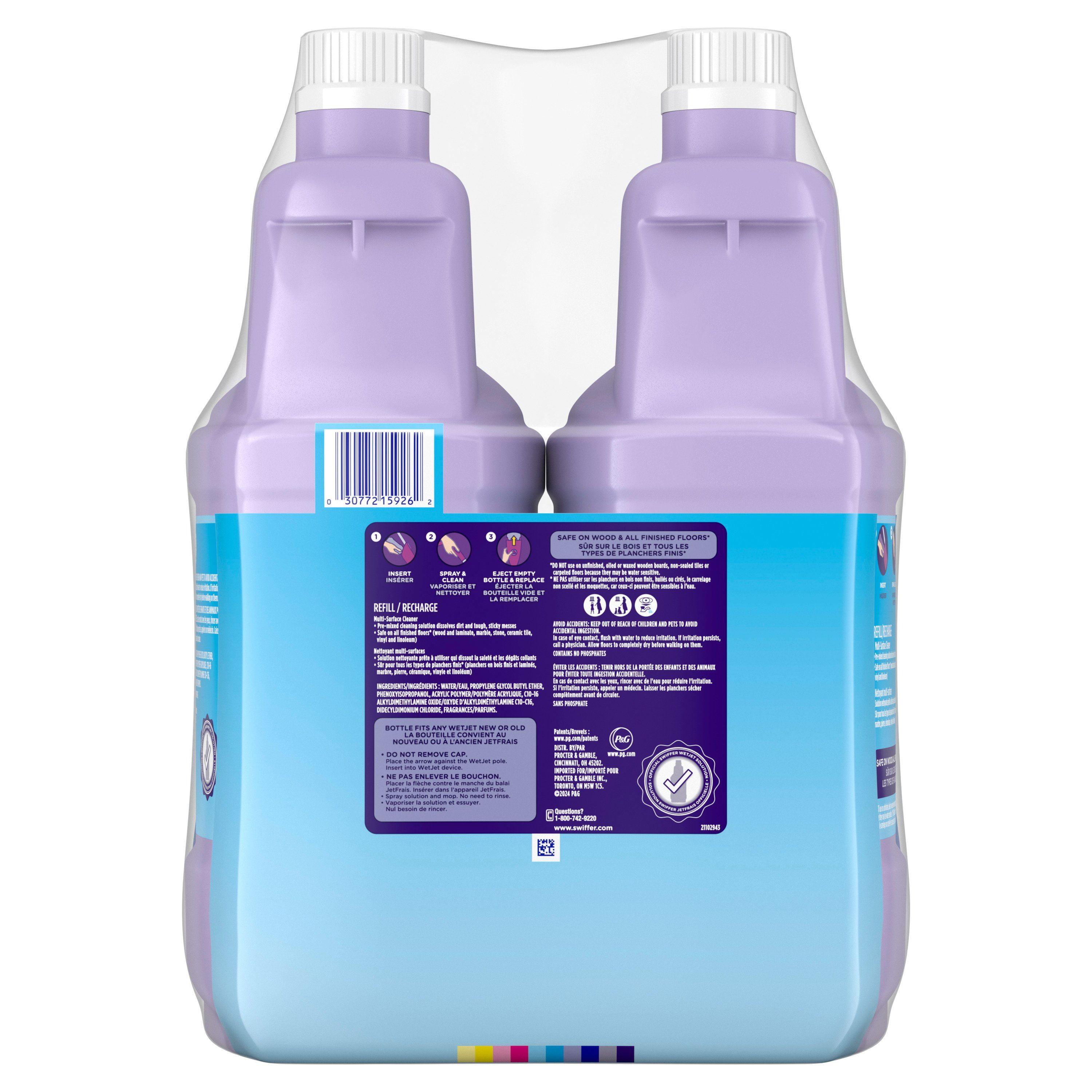 Swiffer WetJet with The Power of Dawn Floor Cleaner, Fresh Scent each, 2.5L
