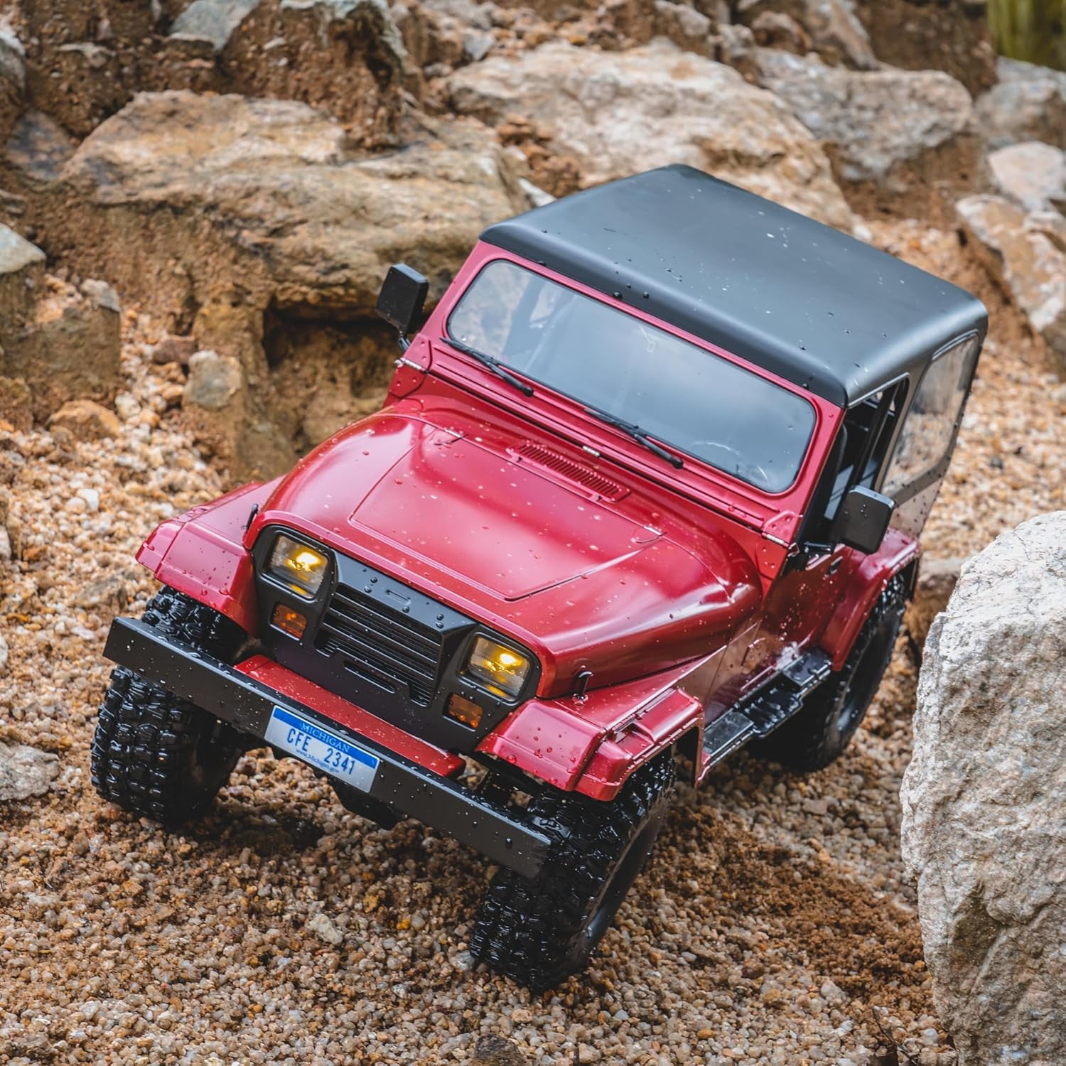 Rochobby Mashigan 1/10 RC Crawler, RC Rock Crawler Removable Details 15km/h, Remote Control Cars with Full Car Ball Bearing for Adults Need to Complete with Battery
