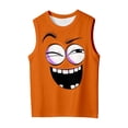thumbnail image 4 of KHONTS Kids Tank Tops Boys Funny Face Expression Tanks Shirts Novelty Summer Beach Sleeveless Athletic Undershirts,Size 3-14 Years Orange 110, 4 of 4