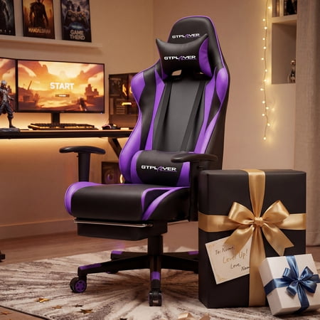gtplayer gaming chair with footrest product