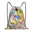 thumbnail image 1 of Pofeuu Pokemon for Water-Resistant 210D Drawstring Bag Compact Foldable Design Gym Yoga Travel Essentials Lightweight Carryall-Small, 1 of 6