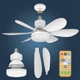 thumbnail image 4 of 2 in 1 Adjustable Brightness 40W E27 LED Bulb 6 Blades Ceiling Fan with Remote Control, 4 of 5