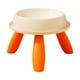 thumbnail image 1 of Tazón de gato con soporte de comida y agua Tazón de comida de comida de gato recipiente de bocadillo para perros pequeños suministros Beige y naranja, 1 of 8