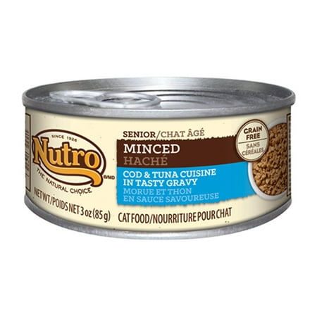 Nutro Senior Cat Minced Cod And Tuna Cuisine In Tasty Gravy Canned Cat Food (Pack Of 24)