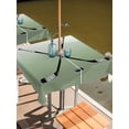 thumbnail image 2 of Square Outdoor Tablecloth with Umbrella Hole Sage Green Ombre Outside Table Cloth Waterproof Patio Table Cover Black Hockey Sticks Minimalist Style Zipper Tablecloths for Picnic Camping 60x60 Inch, 2 of 8