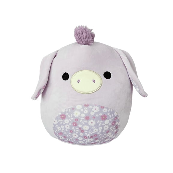 Squishmallows Official Kellytoys Plush 12 Inch Delzi the Purple Donkey Floral Belly Easter Edition Ultimate Soft Plush Stuffed Toy