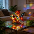 thumbnail image 5 of Resin Animal Night Light, LED Art Sculpture with Soft Glow, Handcrafted Desktop Decoration for Bedroom Living Room, Multi-Mode Lighting, USB or Battery Powered, Ideal Gift for Kids and Art Lovers, 5 of 5