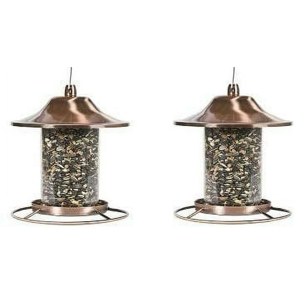 Perky-Pet Copper Panorama Bird Feeder 312C 2-Pack