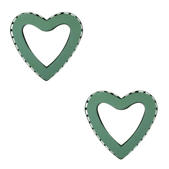 2pcs Plastic Flower Holder Decorative Floral Holder Heart-shaped Flower Stand Wedding Accessory