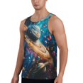 thumbnail image 2 of Pofeuu Colorful Planet Universe Print Men's Workout Tank Tops Sleeveless Muscle Gym Shirt Quick Dry-3X-Large, 2 of 7