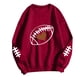 thumbnail image 2 of TaTaai Women Crew Neck Baseball Print Long Sleeve Drop Shoulder Hoodie Casual Fashion Top Ladies Daily Lounge Work Wear Soft Warm Breathable No Fading Versatile Top Gift, 2 of 4