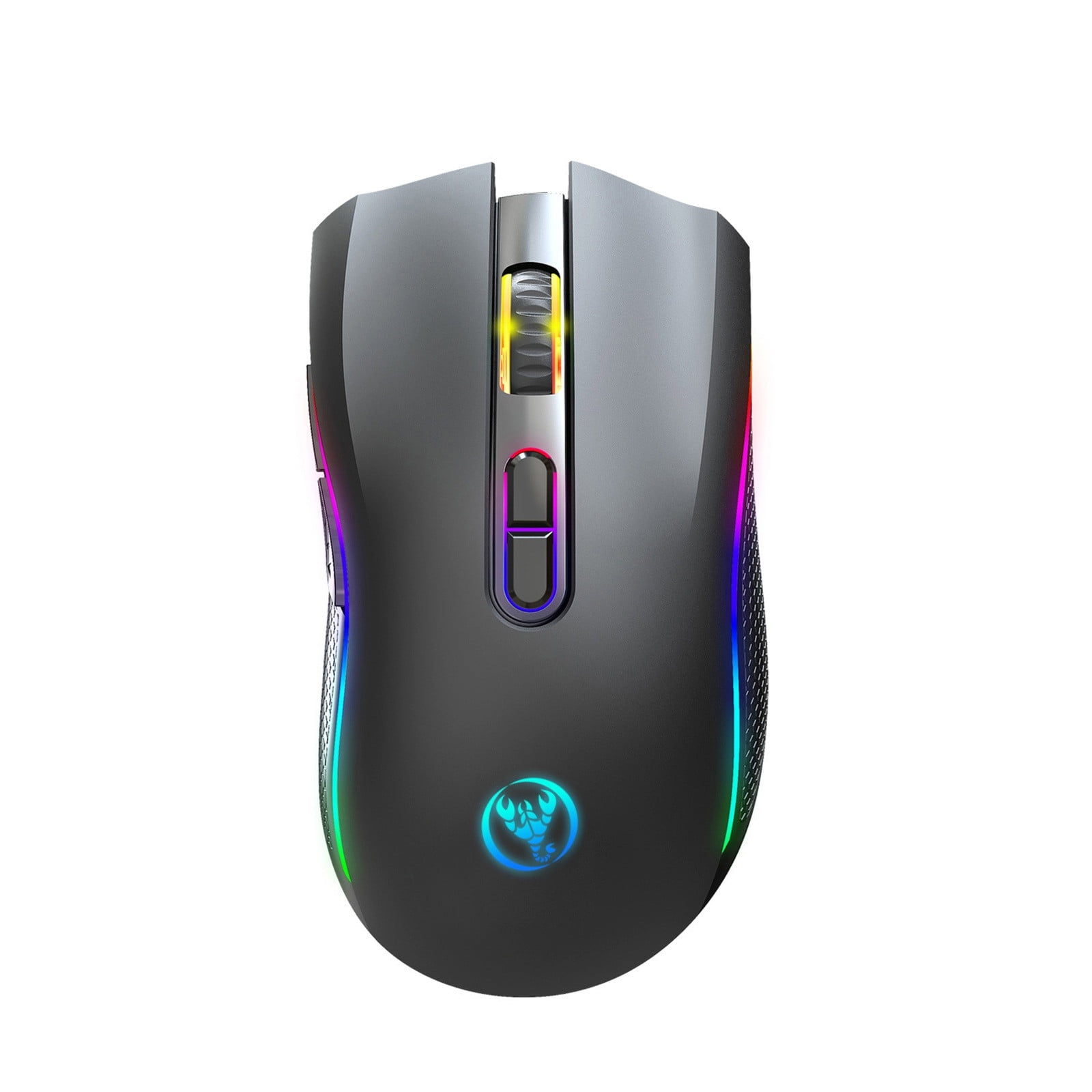 CVLNCYCLING Clearance Wireless Mouse,2.4GHz Wireless Gaming Mouse,RGB Backlight Wireless Optical USB Gaming Mouse 4800DPI Rechargeable Mute Mice for PC Laptop Desktop