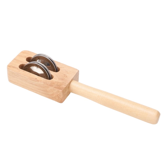 Jingle Stick, Solid Wood Portable Jingle Stick Shaker Improve Coordination Safe To Use Mini Size Environmental Friendly Lightweight for Home
