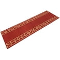 thumbnail image 2 of Custom Size Runner Rug Skid Resistant Backing Bordered Rug Runner Chain Border Red Color Cut to Size Roll Runner Rugs By Feet Customize in USA Facility, 2 of 8