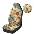 thumbnail image 6 of Binienty Fluffy Car Seat Covers 2 PC Bohemian Mandala Auto Front Seat Pad Soft Cozy Plush Car Bucket Covers Fuzzy Auto Interior Decor Accessories for Women Girly, 6 of 8