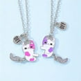thumbnail image 6 of HOOUN 2Pcs/set Cute Cartoon Cat Shape Pendant Chain Best Friends Necklace Jewelry G:yq, 6 of 8