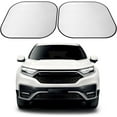 thumbnail image 1 of SHIQI-Car Windshield Sun Shade with UV Protection, 2 Piece Front Window Sunshade Blocks Sun Rays and Heat, Foldable & Retractable Sun Visor Universal Fit for Sedan, SUV, Truck, Medium 31"x28", 1 of 4