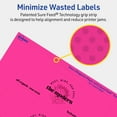 thumbnail image 5 of Avery Printable Rectangle Labels, Neon Magenta, 2" x 6", 80ct, 5 of 11