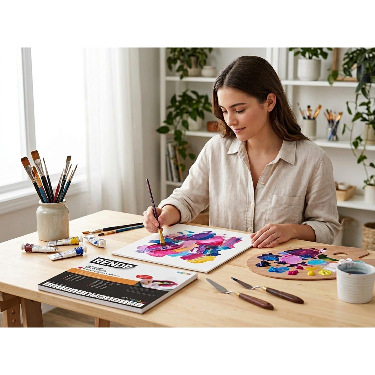RENDR No Show Thru Sketch Pads for Drawing, Dual Sided Bleedproof, 11" x 14", Acid & Lignin Free, 80 Perforated pages, All Media, Heavy Weight 180 GSM