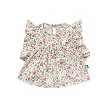 Modern Moments by Gerber Baby Neutral Organic Ruffled Sleeve Top, Sizes 0/3 Months - 24 Months