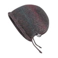 thumbnail image 4 of XIAOCHA Drawstring‑Adjustable Bonnet for Women Knit Hats Casual Fall‑Winter Beanie,Purple, 4 of 4