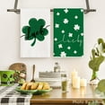 thumbnail image 6 of Green Clover Shamrock Lucky St. Patrick''s Day Dish Towels Kitchen Towels, 18x26 Inch Holiday Decoration Seasonal Hand Towels Set of 2, 6 of 6