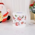 thumbnail image 5 of Papel higiénico navideño con pulpa de madera impresa, regalos festivos, suministros de decoración de renos de Papá Noel, Año Nuevo 2025, 5 of 5