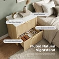 thumbnail image 4 of Furniture of America Zerik Modern Wood 2-Drawer Nightstand, Natural, 4 of 18