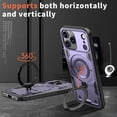 thumbnail image 6 of MYKOMI Magnetic Case for iPhone 17 Pro Max,Military Grade Protection Heavy Duty Shockproof with Rotating Ring Kickstand Case Cover for iPhone 17 Pro Max, 6 of 6