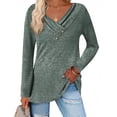 thumbnail image 4 of Zeagoo Womens Trendy Pullover Tops Long Sleeve Tunic Shirts V Neck Womens Fall Tunic Tops for Women 2025 Casual Blouse Sweatershirts, 4 of 7