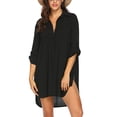 thumbnail image 2 of Gupgi Women Ladies Bathing Suit Cover Ups Mini Dress Bikini Beach Tunic Tops, 2 of 5