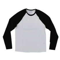 And Now This Mens Raglan Baseball Shirt T-Shirt Top Tee Crew Neck White Black M