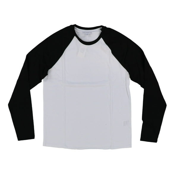 And Now This Mens Raglan Baseball Shirt T-Shirt Top Tee Crew Neck White Black M