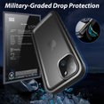 thumbnail image 5 of SPORTLINK Waterproof Case for iPhone 15 Plus Military Dropproof Full Body Shockproof Dustproof Phone Screen Protector Cover 6.7 inch - Frosted Black, 5 of 9