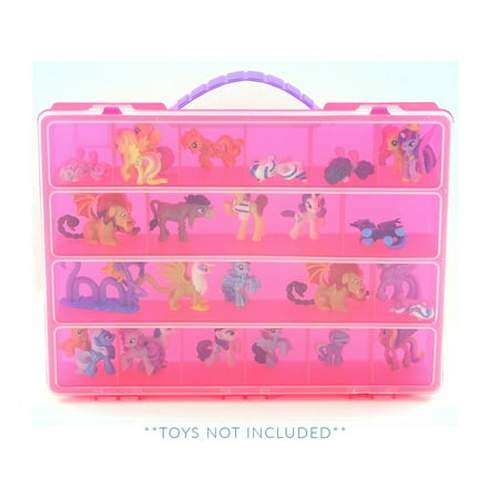 Miniature Carrying Case - My Little Pony Case, Toy Storage Carrying Box. Figures Playset Organizer. Accessories For Kids by LMB