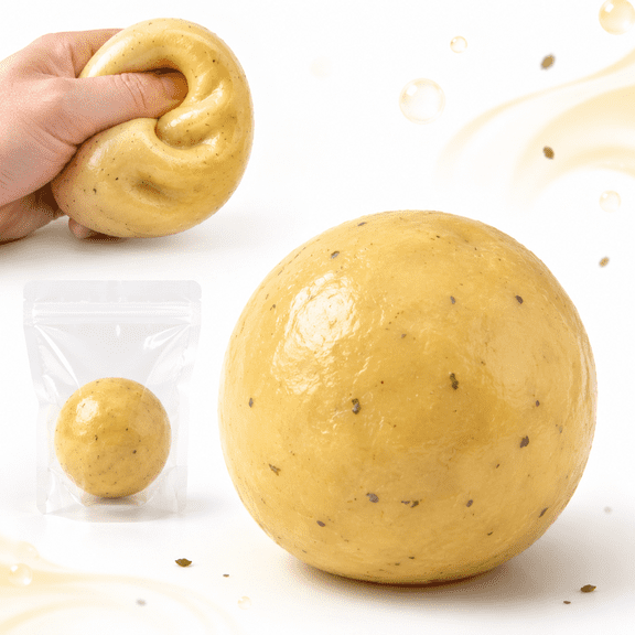 Mashed Potato Squishy Toy, Slushy Squishy Fidget Toy, Soft Potato Shape Squeeze Toy, No Rebound Sensory Stress Ball, Handmade Style Decompression Toy for Kids Adults