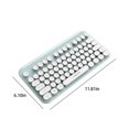 thumbnail image 3 of HAOANWireless Keyboard Cute Compact 2.4G USB Wireless Keyboard Round Key Quiet Click Small Size For Computer Laptop PC Desktop Pink, 3 of 7