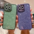 thumbnail image 5 of Compatible with iPhone 13 Pro Max Clear Case, Luxury Glitter Cute Bling Clear Phone Case for Women Girls Soft TPU Shockproof Camera Protective Back Cover Case - Green, 5 of 10