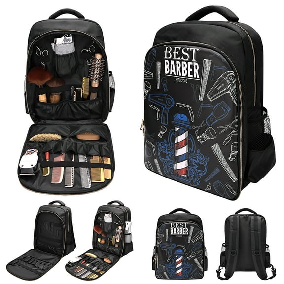 1 large capacity barber travel backpack, barber tool storage bag, can accommodate various hairdressing tools
