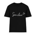 thumbnail image 4 of WXLWZYWL Tunic Tops for Womens Plus Size Short Sleeve Round Neck Graphic Letter Printing Solid Color Tees Tops Casual Summer Loose T Shirt, 4 of 4