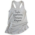thumbnail image 1 of Trucks, Superheroes, Dinosaurs Tank Top, Ladies Racerback Tank Top, Mom Tank, Mama Tank, Mother Tank, Silver Gray, XX-Large, 1 of 3