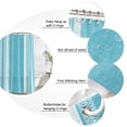 thumbnail image 3 of 60x72 Inch Shower Curtains for Bathroom, Vintage Cyan Blue Striped Fabric Bath Curtain Decor, Farmhouse Modern Stripes Boho Waterproof Restroom Curtains Shower Set Accessories with 12 Hooks 60 Inch, 3 of 6