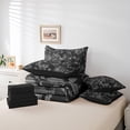thumbnail image 6 of Feelyou Jungle Branches Bedding Comforter Set 7 Pieces, Grey Leaf Botanical Full Bedding Set, Rustic Farmhouse Cabin Reversible Fitted Sheet Flat Sheet, Luxury Bedroom Decor, 6 of 8