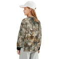 thumbnail image 2 of Xoenoiee Deer Hunting Camo Print Girls Oversized Crew Neck Long Sleeve Sweatshirt Casual Loose Reverse Seam Side Slit Fall Pullover Top, 13-14 Years, 2 of 7
