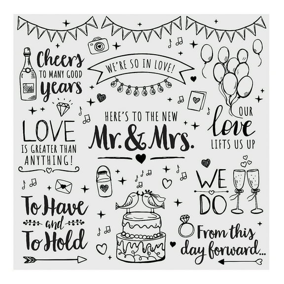 Small Wedding Backdrop Banner - Party Decor - 2 Pieces